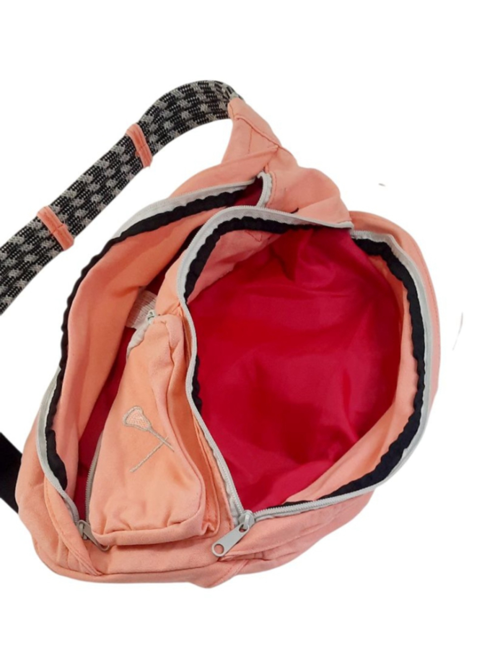 Kavu Rope Sling Solid Coral Backpack Crossbody with pink Lining - Picture 3 of 5